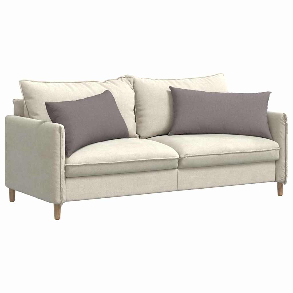 VidaXL coussins de canapé 2 pcs tissu taupe 80 x 40 cm