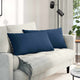 VidaXL coussins de canapé 2 pcs bleu 80 x 40 cm tissu