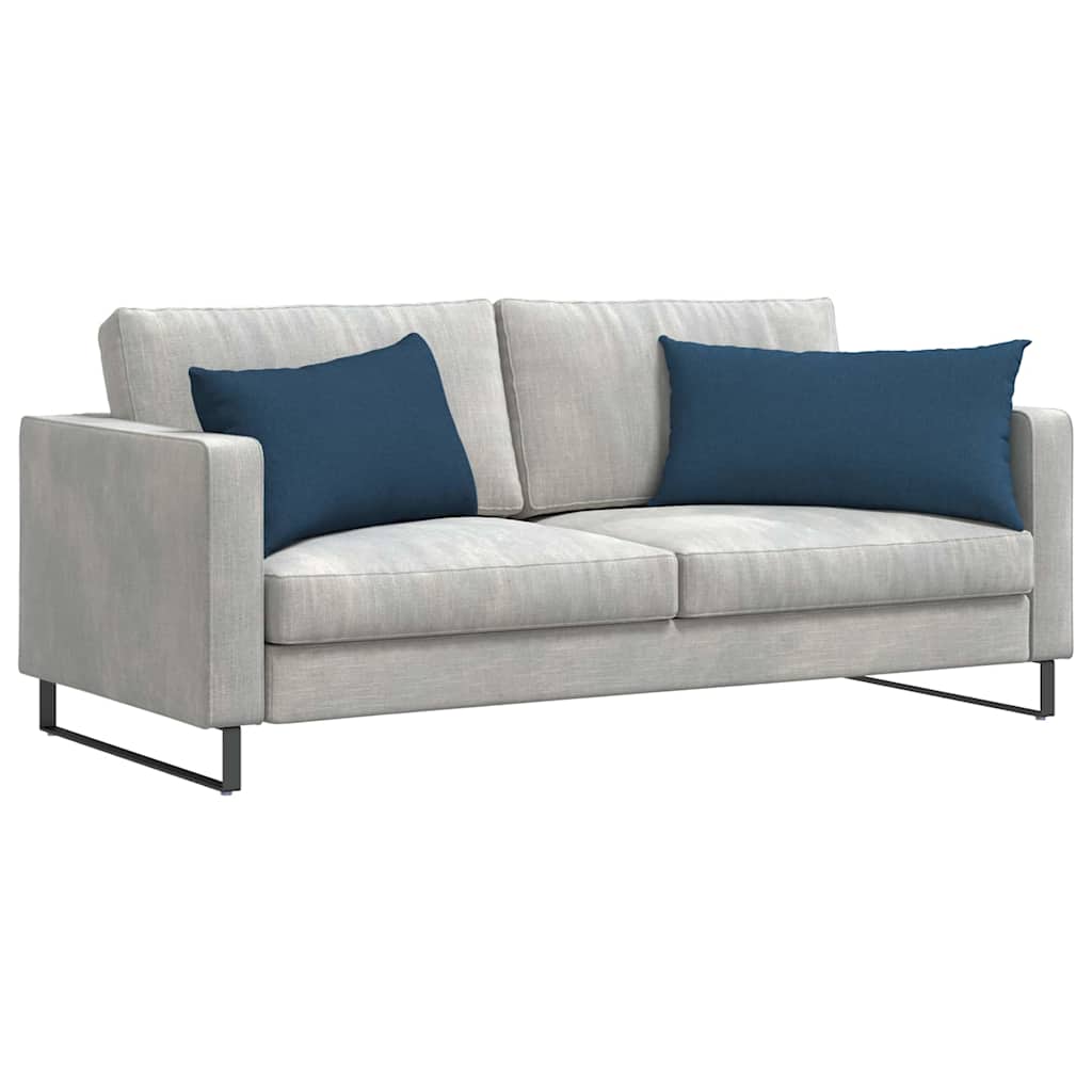 VidaXL coussins de canapé 2 pcs bleu 80 x 40 cm tissu
