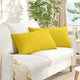 VidaXL coussins de canapé 2 pcs tissu jaune clair 80 x 40 cm