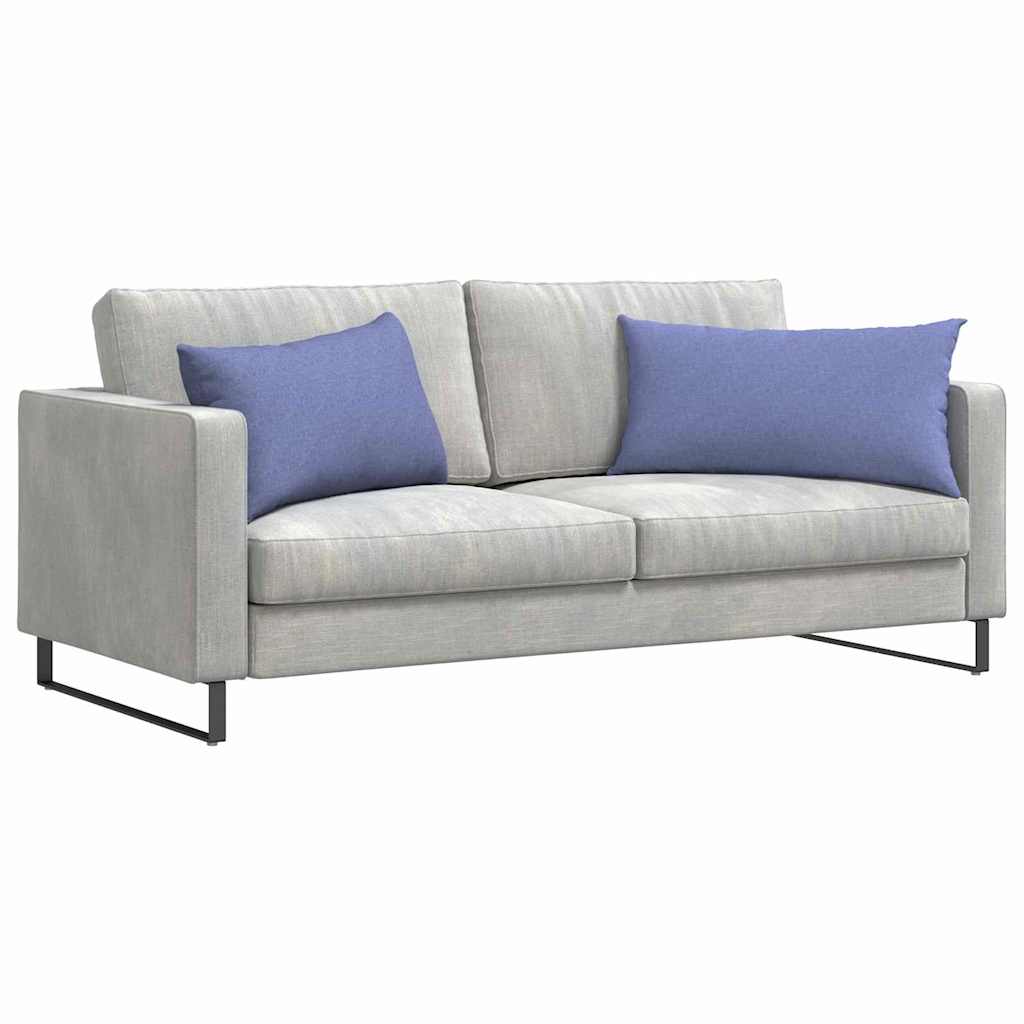 VidaXL coussins de canapé 2 pcs jean bleu 80 x 40 cm tissu