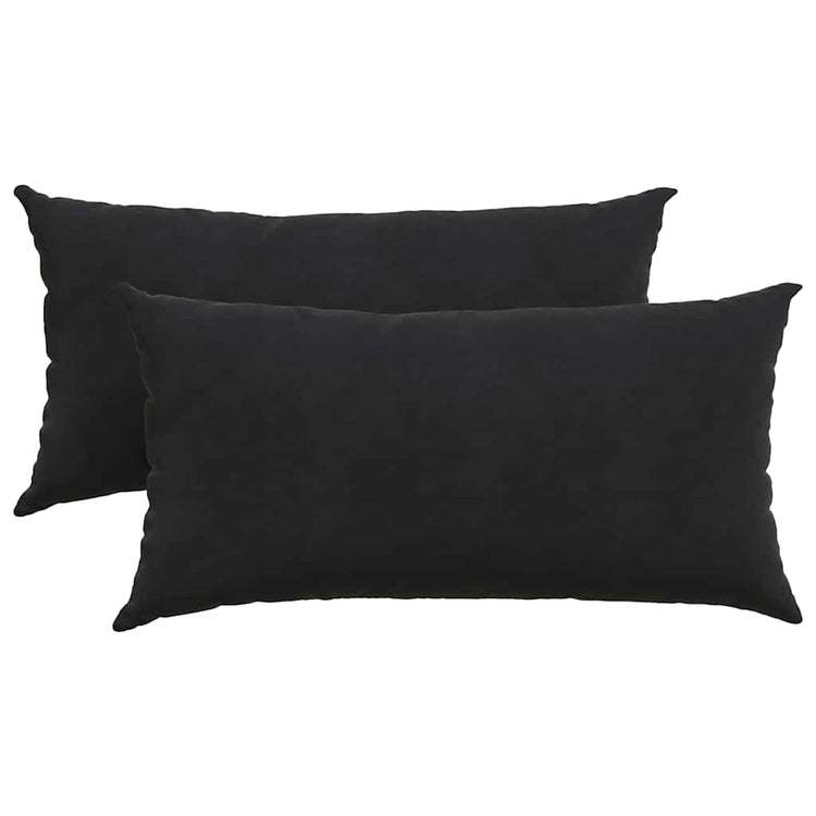 VidaXL coussins de canapé 2 pièces noir 80 x 40 cm tissu corde