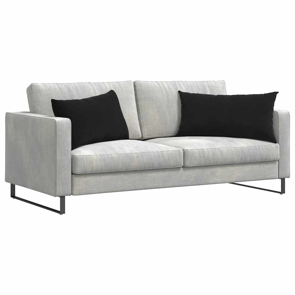 VidaXL coussins de canapé 2 pièces noir 80 x 40 cm tissu corde