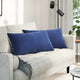 VidaXL coussins de canapé, 2 pièces, bleu police, tissu corde 80 x 40 cm