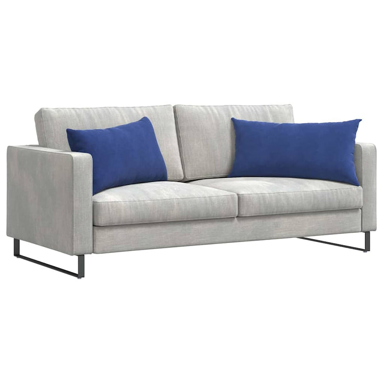 VidaXL coussins de canapé, 2 pièces, bleu police, tissu corde 80 x 40 cm