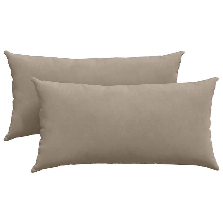 VidaXL coussins de canapé 2 pièces tissu taupe 80 x 40 cm