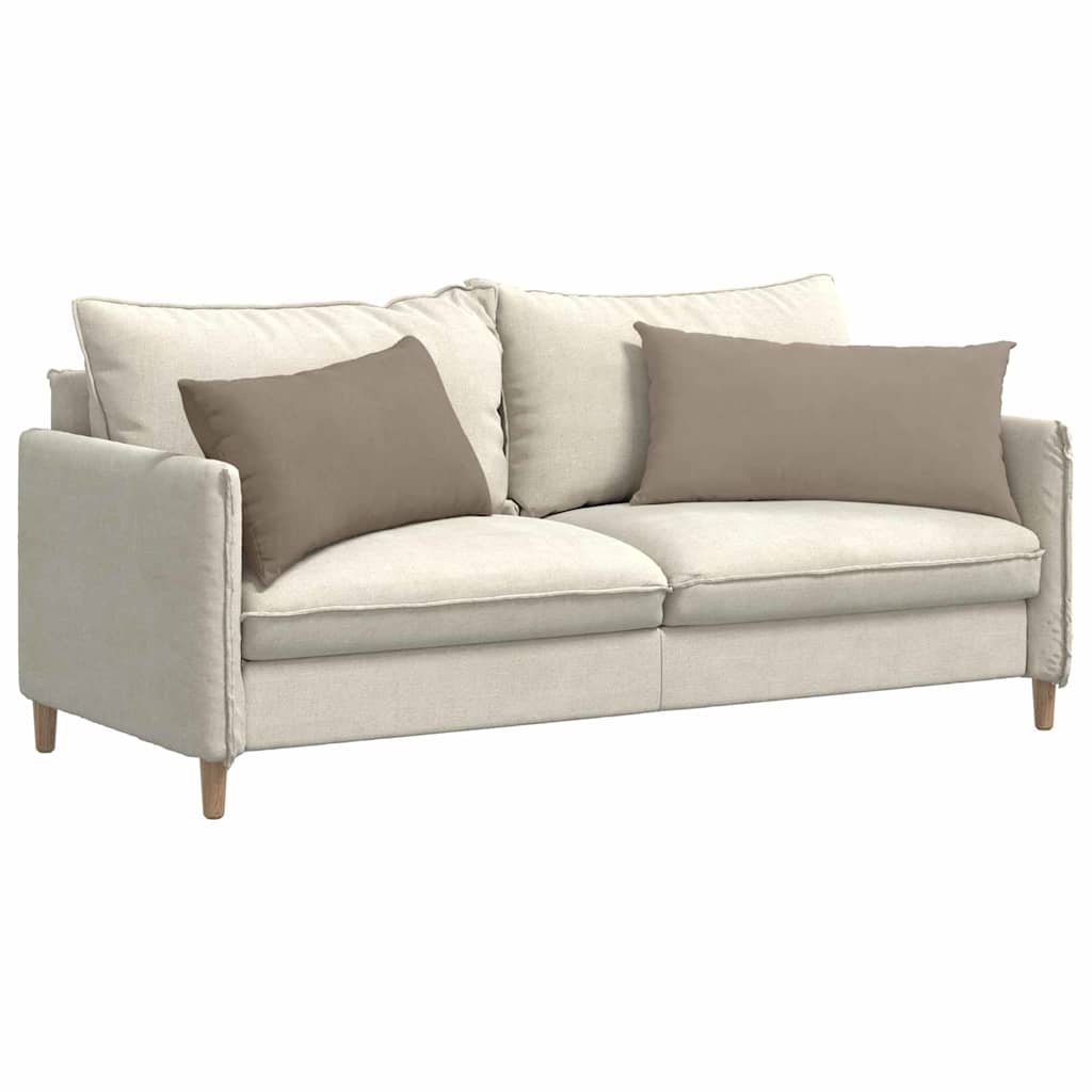 VidaXL coussins de canapé 2 pièces tissu taupe 80 x 40 cm