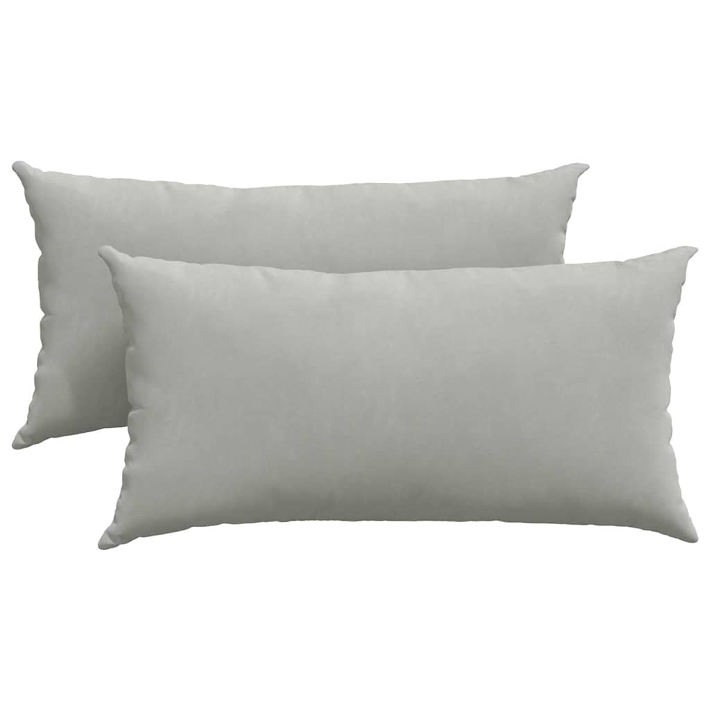 VidaXL coussins de canapé 2 pièces tissu gris clair 80 x 40 cm