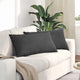 VidaXL coussins de canapé 2 pièces tissu corde gris foncé 80 x 40 cm