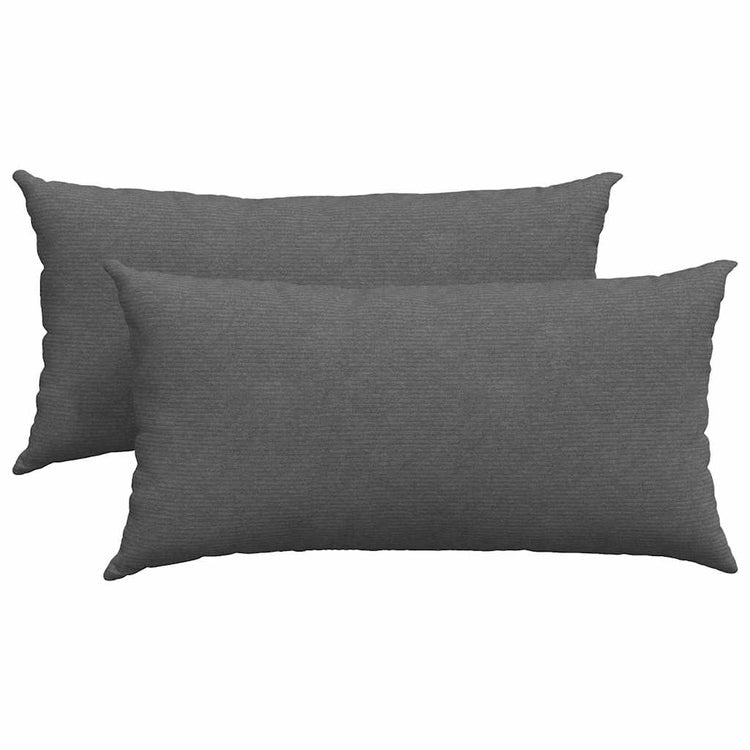 VidaXL coussins de canapé 2 pièces tissu corde gris foncé 80 x 40 cm