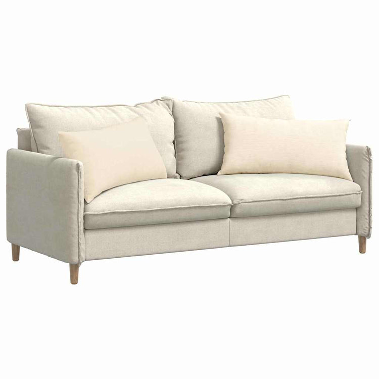 VidaXL coussins de canapé 2 pièces crème 80 x 40 cm tissu corde