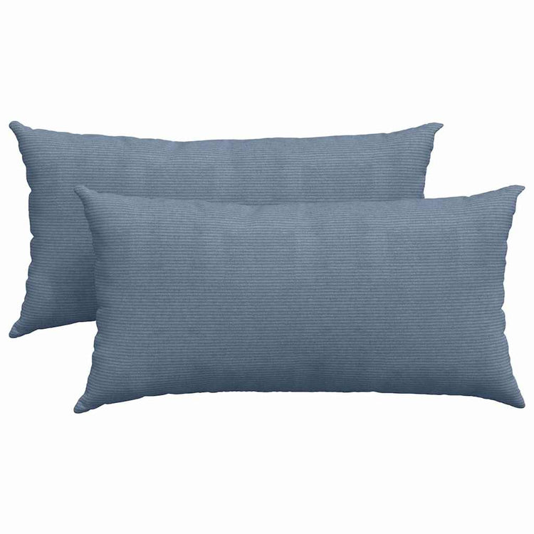 VidaXL coussins de canapé 2 pièces bleu 80 x 40 cm tissu corde