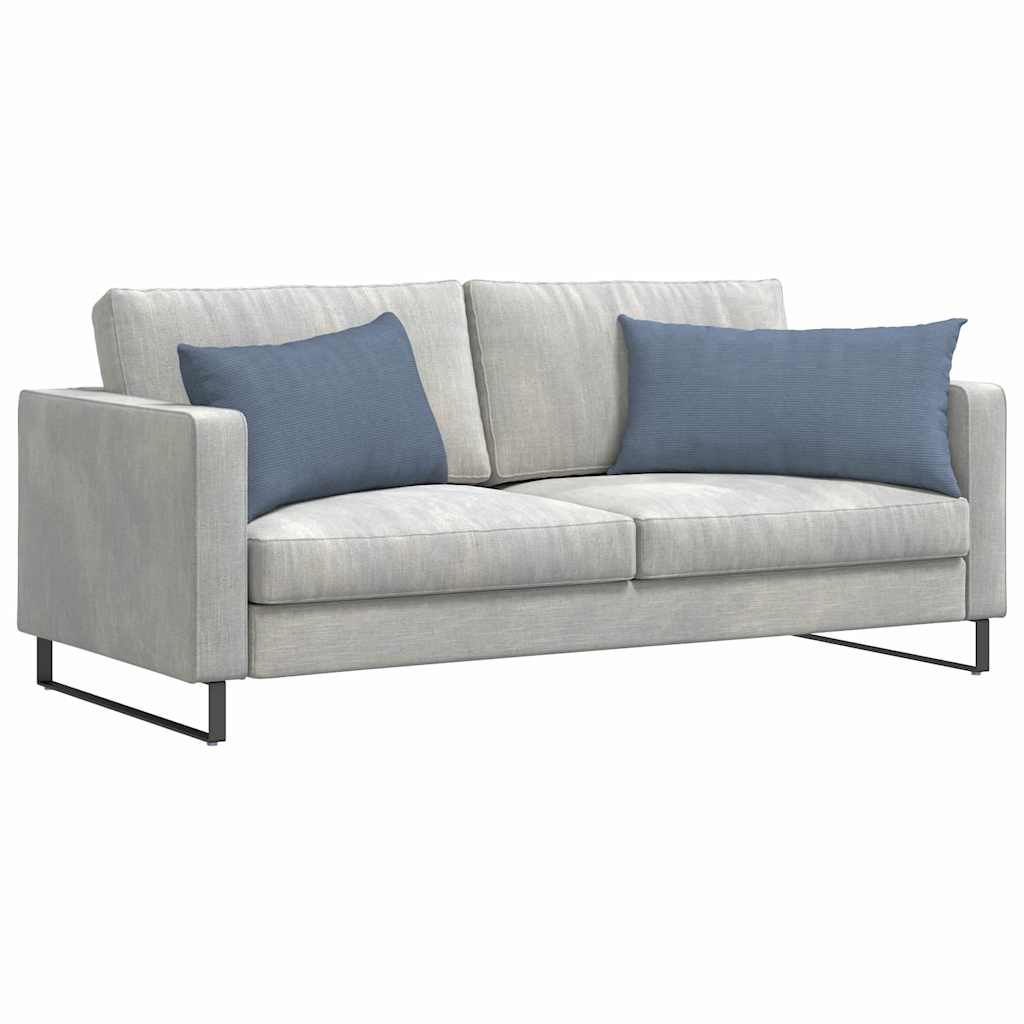 VidaXL coussins de canapé 2 pièces bleu 80 x 40 cm tissu corde