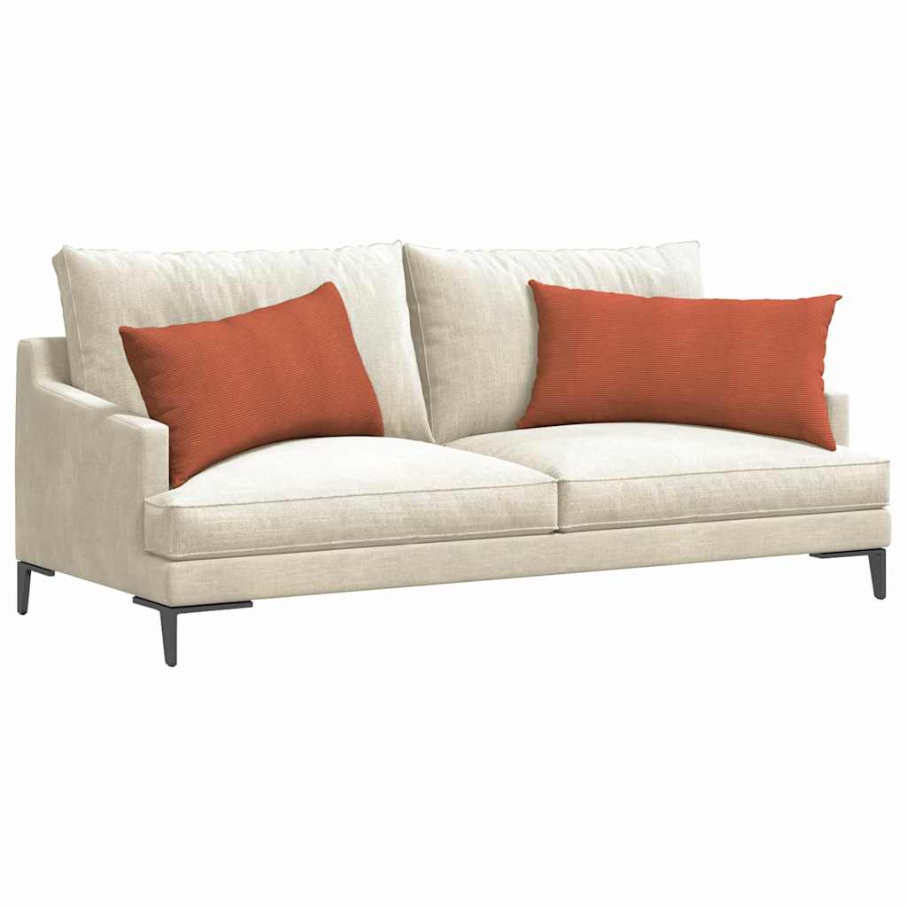 VidaXL coussins de canapé 2 pièces rouge-orange 80 x 40 cm tissu corde