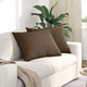 VidaXL coussins de canapé 2 pcs marron 70 x 50 cm tissu