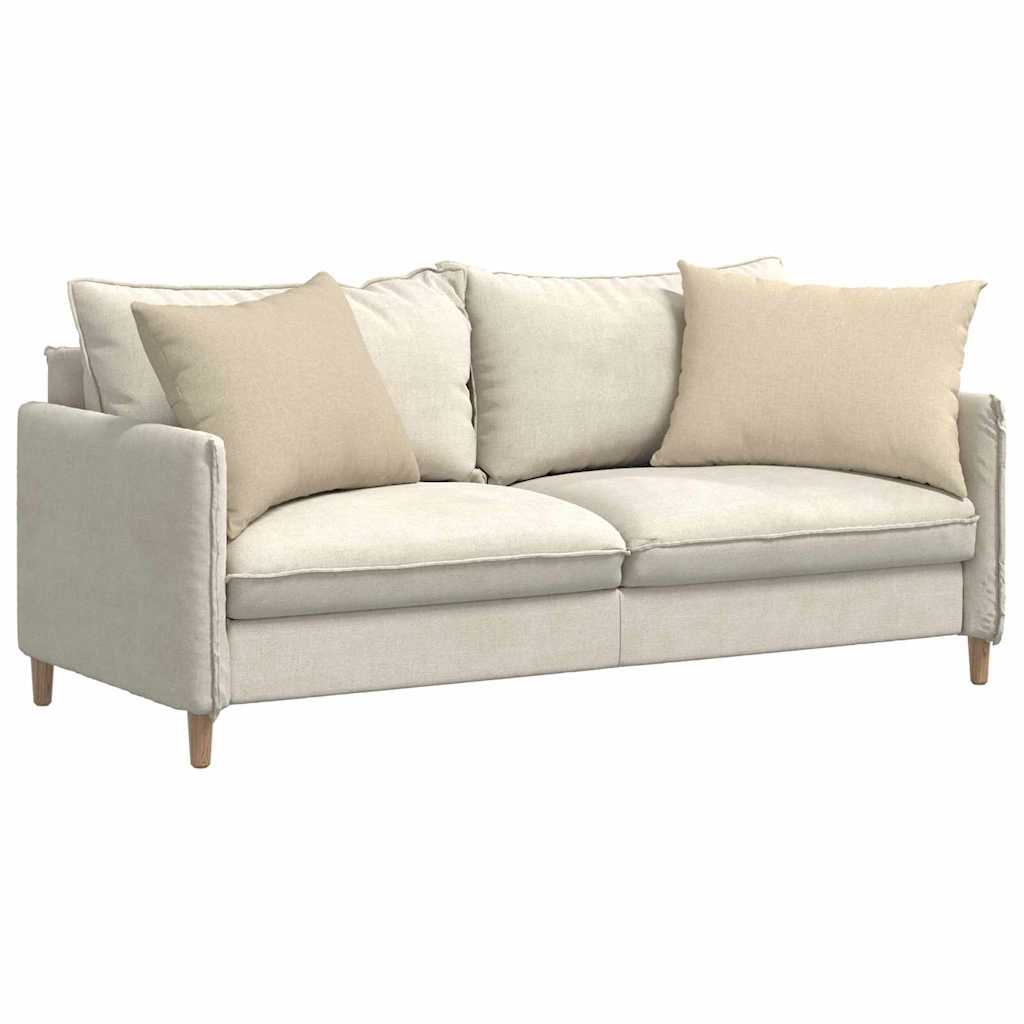 VidaXL coussins de canapé 2 pcs crème 70 x 50 cm tissu