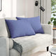 VidaXL coussins de canapé 2 pcs jean bleu 70 x 50 cm tissu