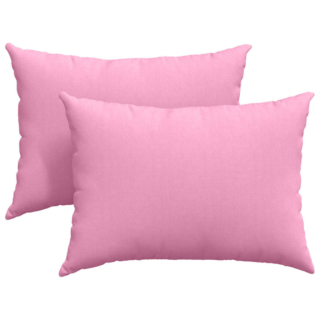 VidaXL coussins de canapé 2 pcs rose 70 x 50 cm tissu
