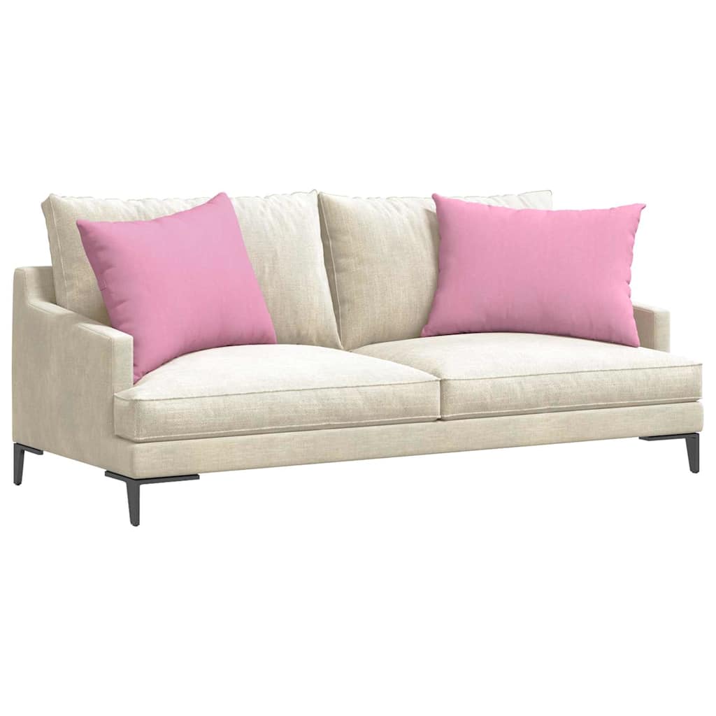 VidaXL coussins de canapé 2 pcs rose 70 x 50 cm tissu