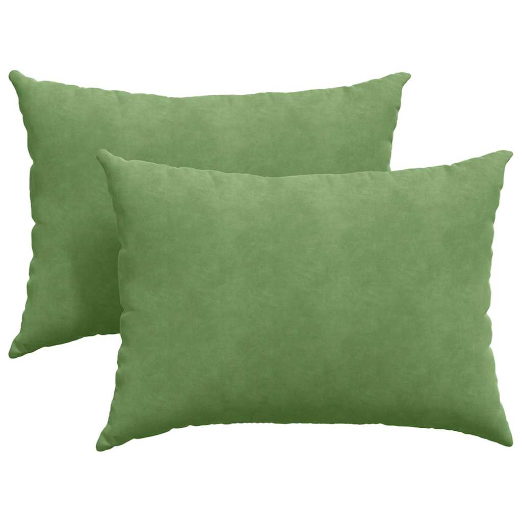 VidaXL coussins de canapé 2 pièces tissu corde vert clair 70 x 50 cm