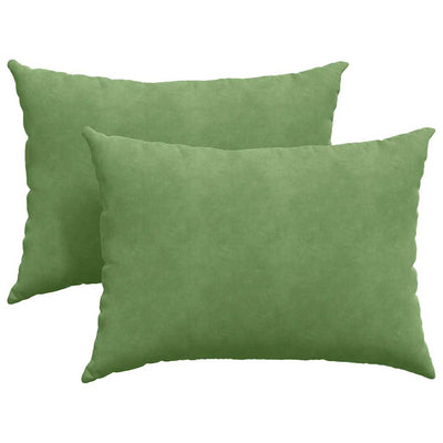 VidaXL coussins de canapé 2 pièces tissu corde vert clair 70 x 50 cm