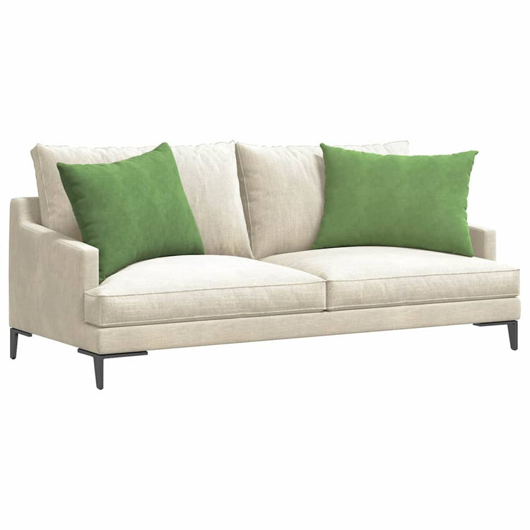 VidaXL coussins de canapé 2 pièces tissu corde vert clair 70 x 50 cm