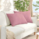 VidaXL coussins de canapé 2 pièces rose 70 x 50 cm tissu corde