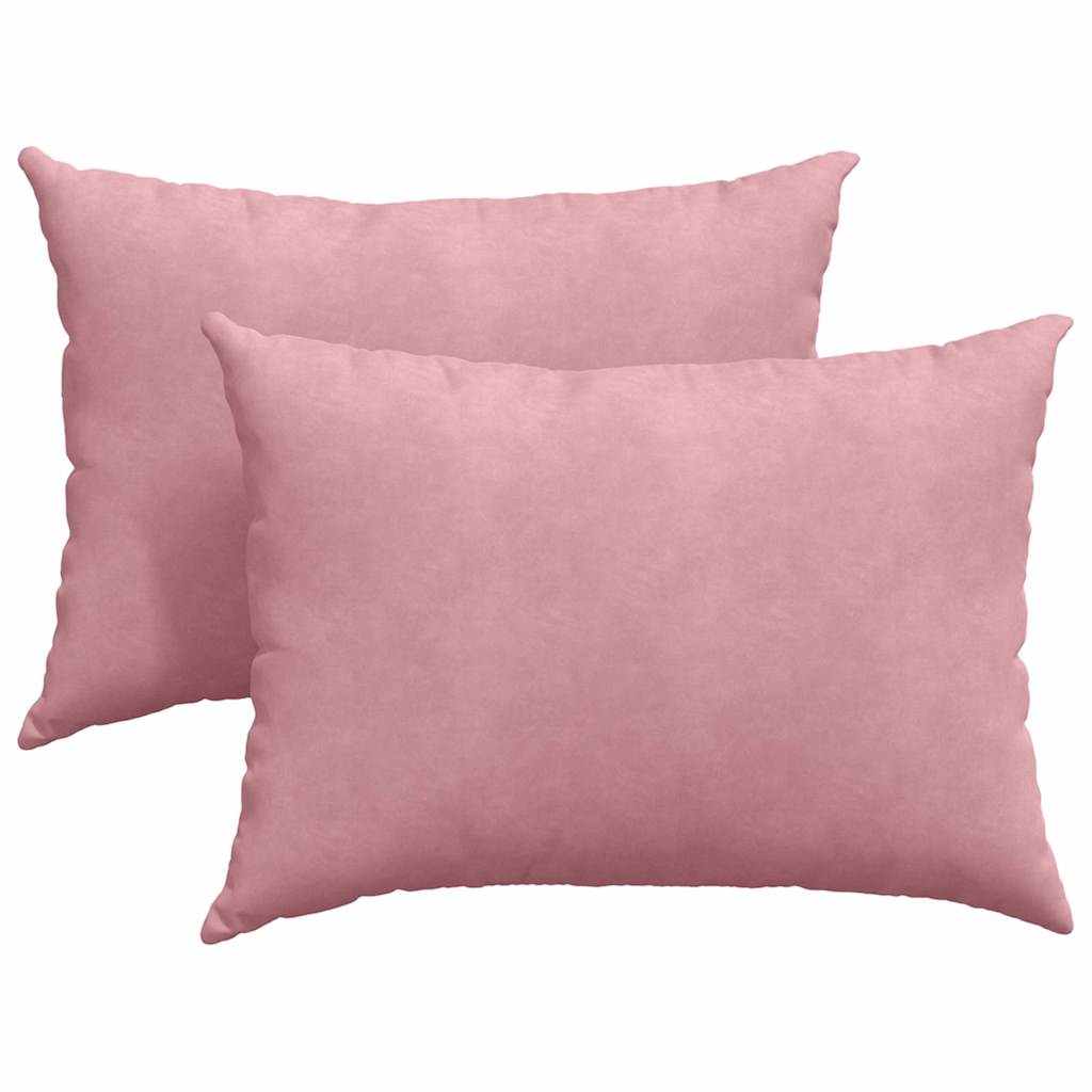 VidaXL coussins de canapé 2 pièces rose 70 x 50 cm tissu corde