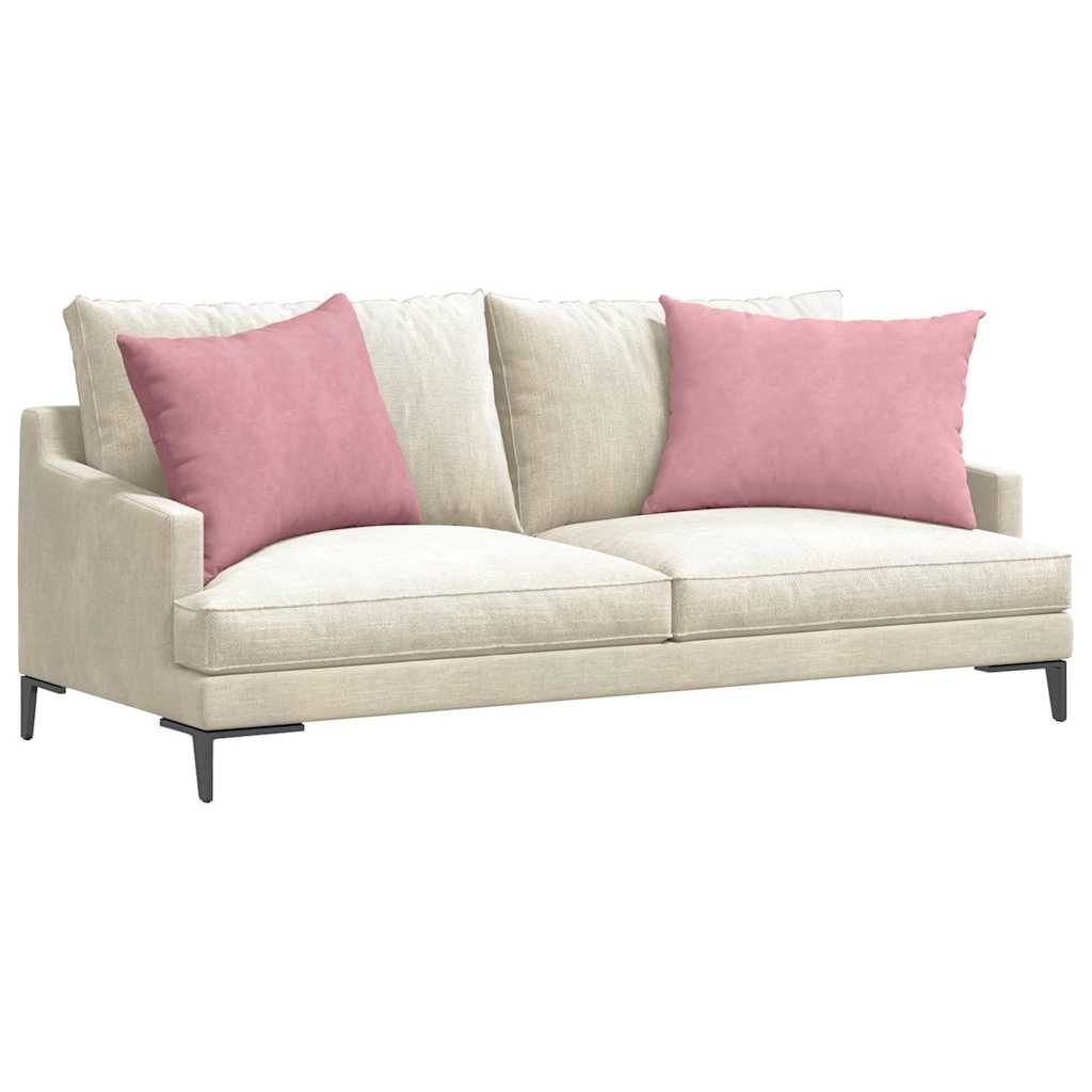 VidaXL coussins de canapé 2 pièces rose 70 x 50 cm tissu corde