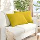 VidaXL coussins de canapé 2 pièces jaune 70 x 50 cm tissu corde