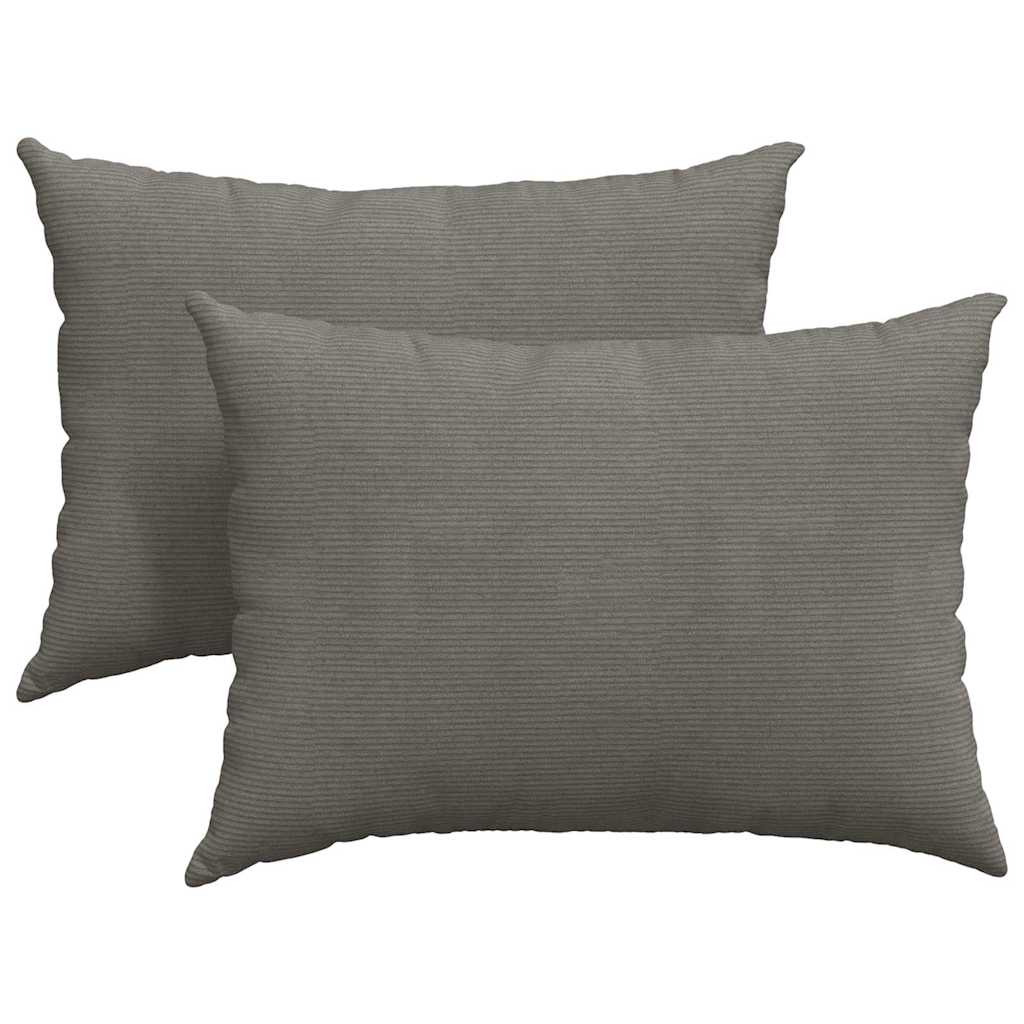 VidaXL coussins de canapé 2 pièces gris clair 70 x 50 cm tissu corde