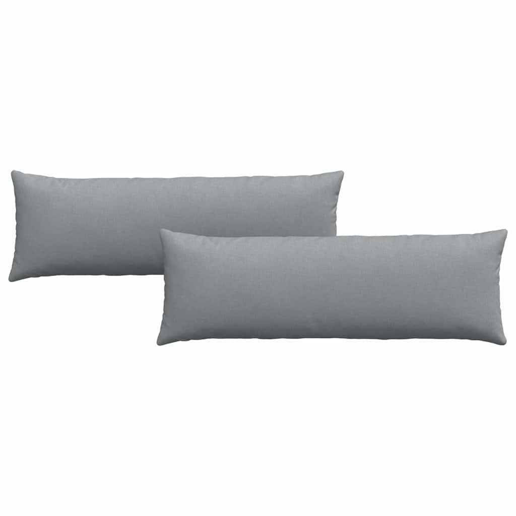 VidaXL coussins de canapé 2 pcs tissu gris clair 120 x 40 cm