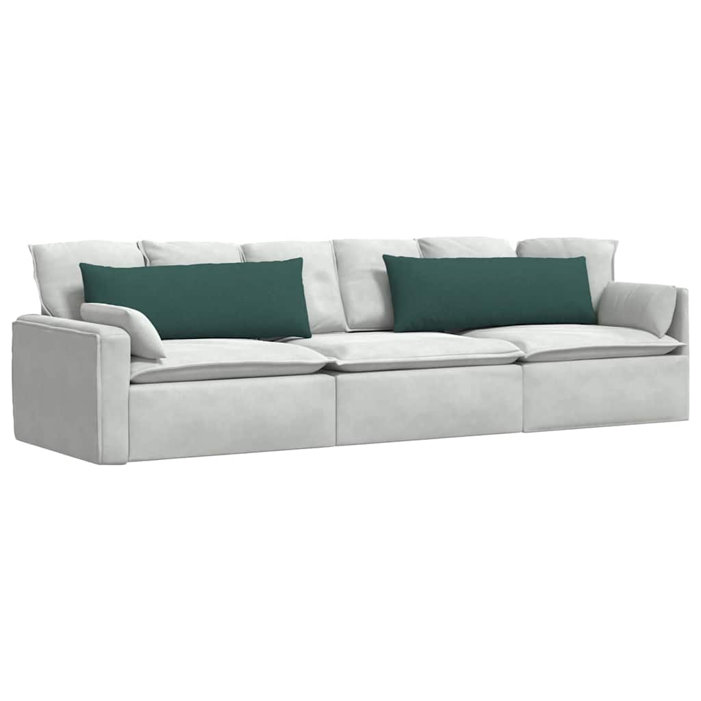 VidaXL coussins de canapé 2 pcs tissu vert foncé 120 x 40 cm