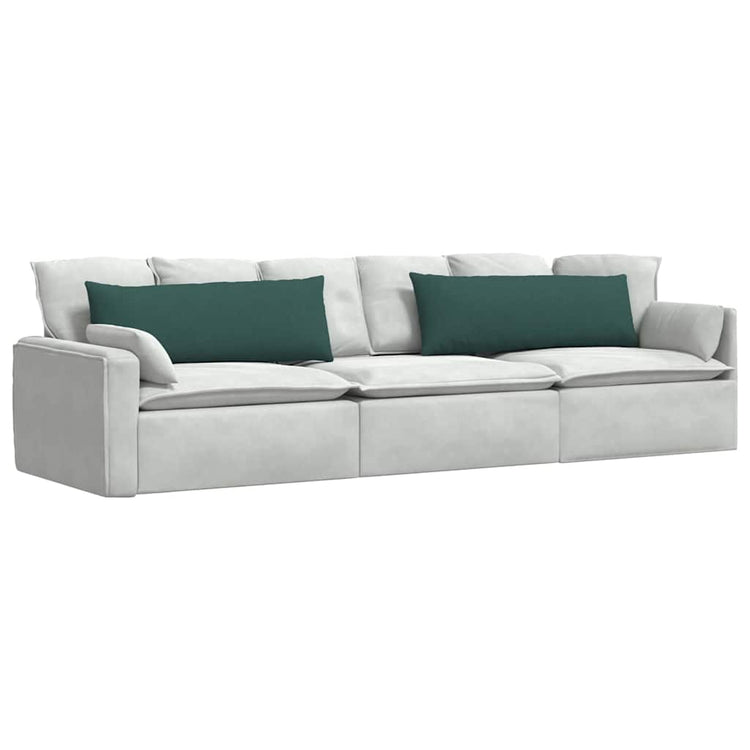 VidaXL coussins de canapé 2 pcs tissu vert foncé 120 x 40 cm