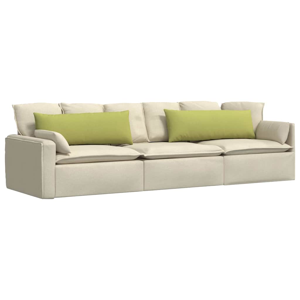 VidaXL coussins de canapé 2 pcs tissu vert clair 120 x 40 cm