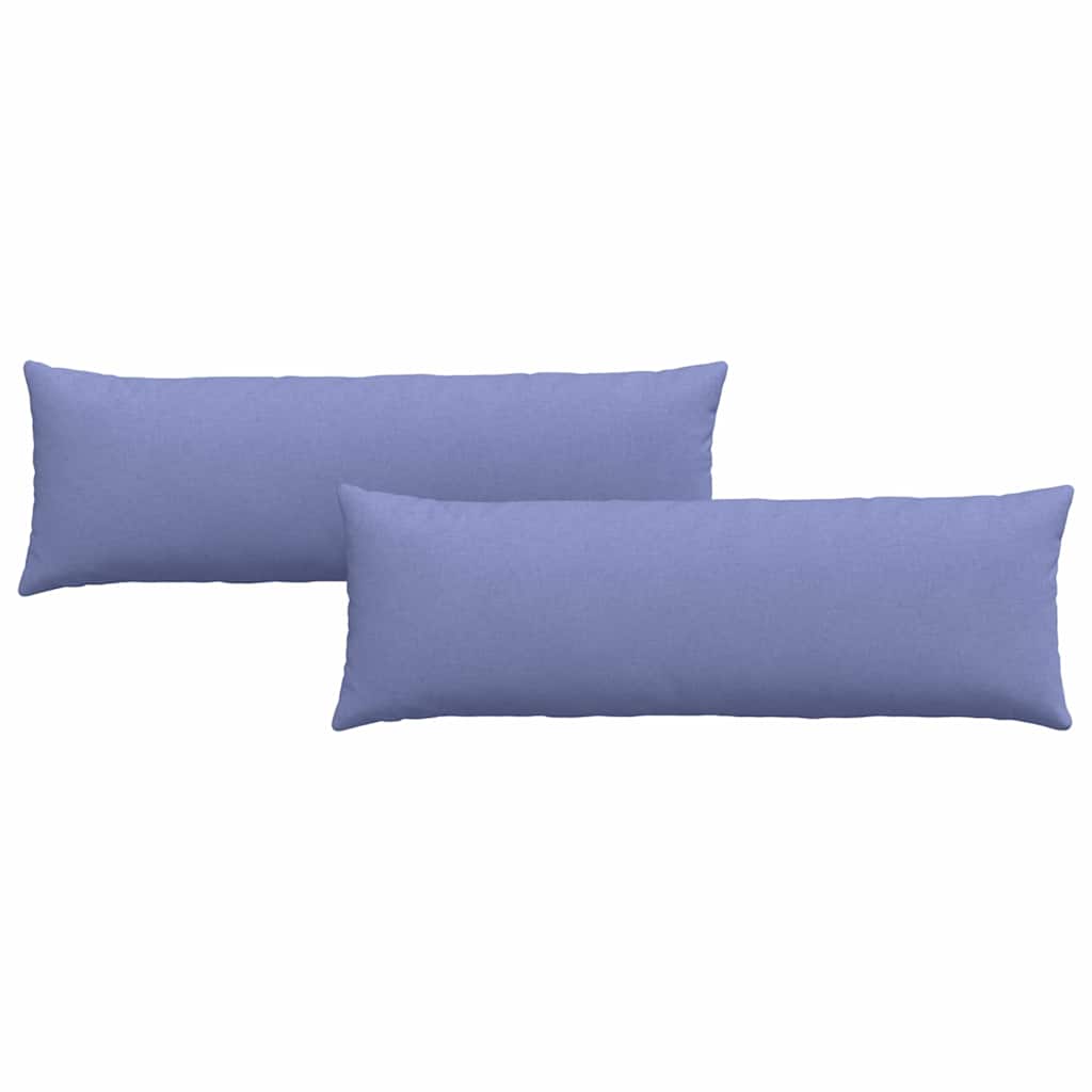 VidaXL coussins de canapé 2 pcs jean bleu 120 x 40 cm tissu