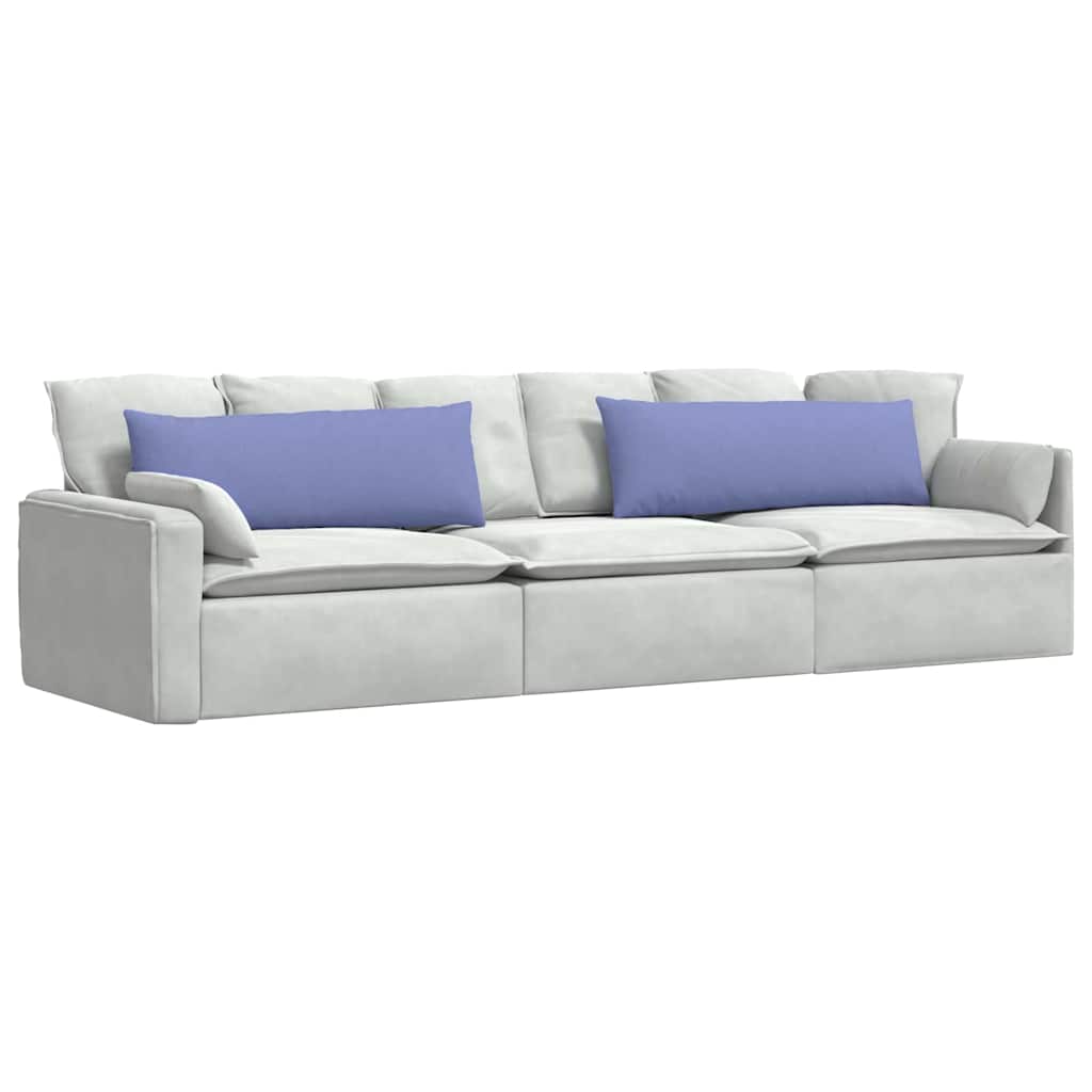 VidaXL coussins de canapé 2 pcs jean bleu 120 x 40 cm tissu