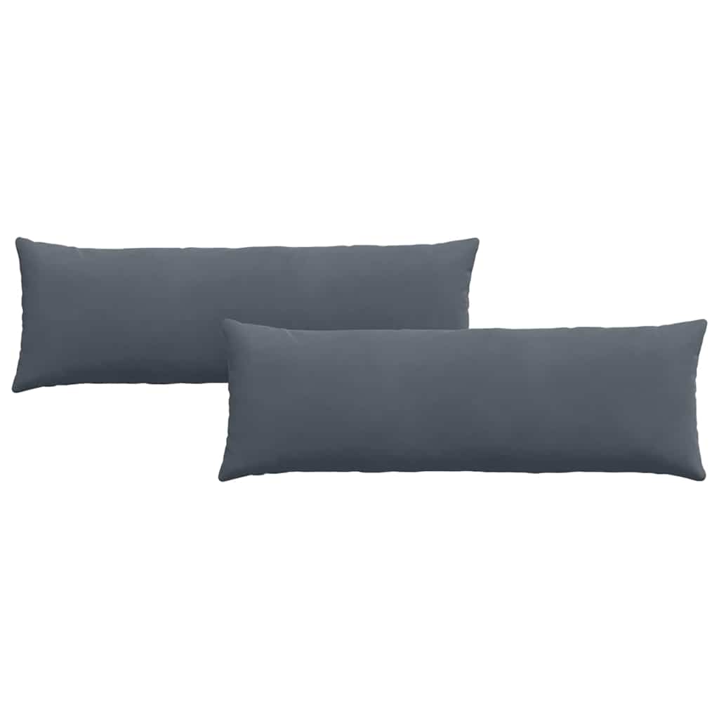 VidaXL coussins de canapé 2 pièces gris foncé 120 x 40 cm tissu corde