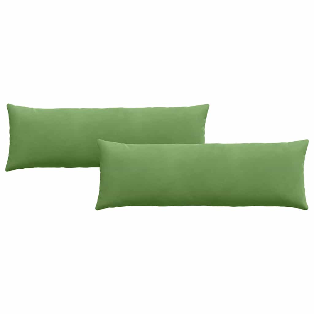 VidaXL coussins de canapé 2 pièces vert clair 120 x 40 cm tissu corde