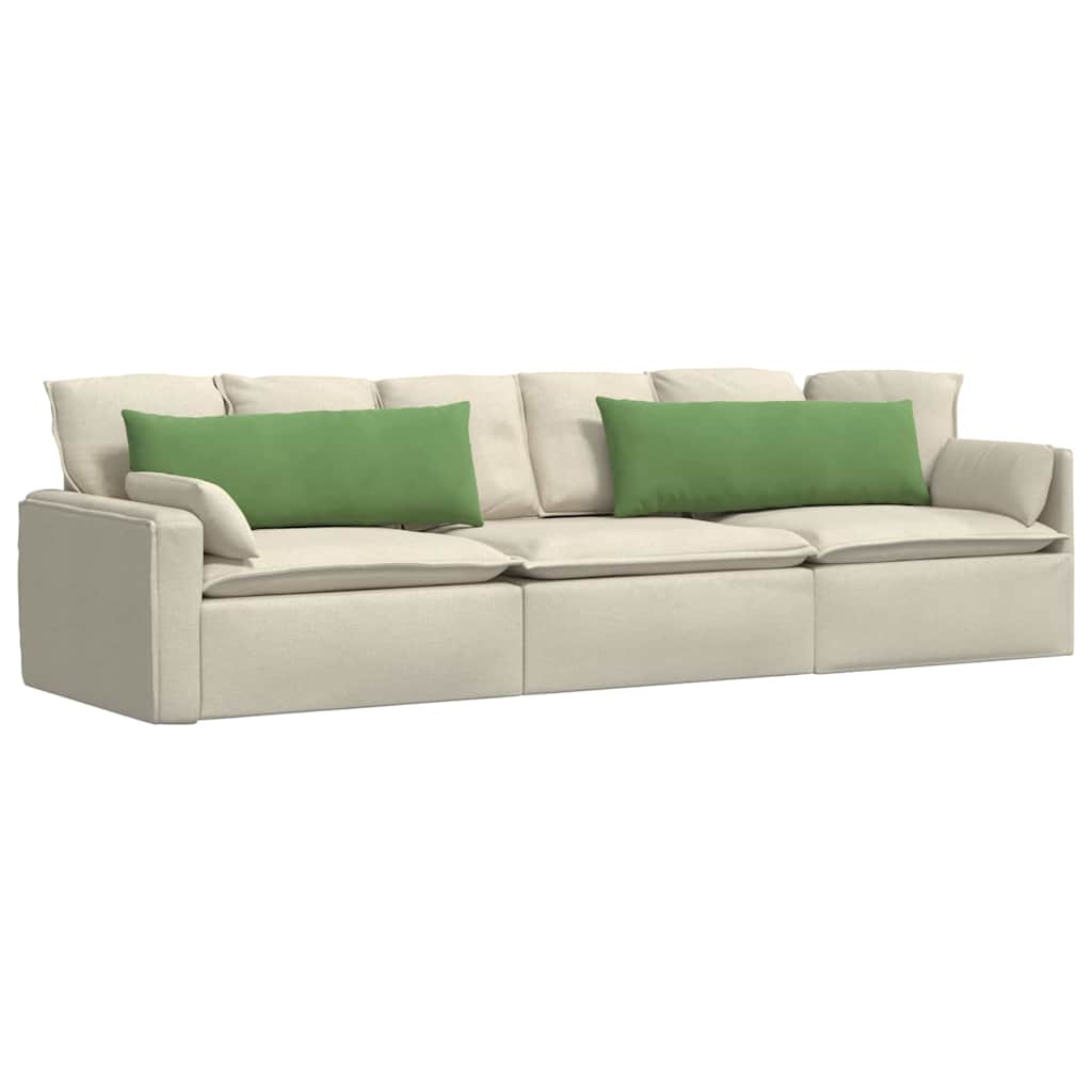 VidaXL coussins de canapé 2 pièces vert clair 120 x 40 cm tissu corde