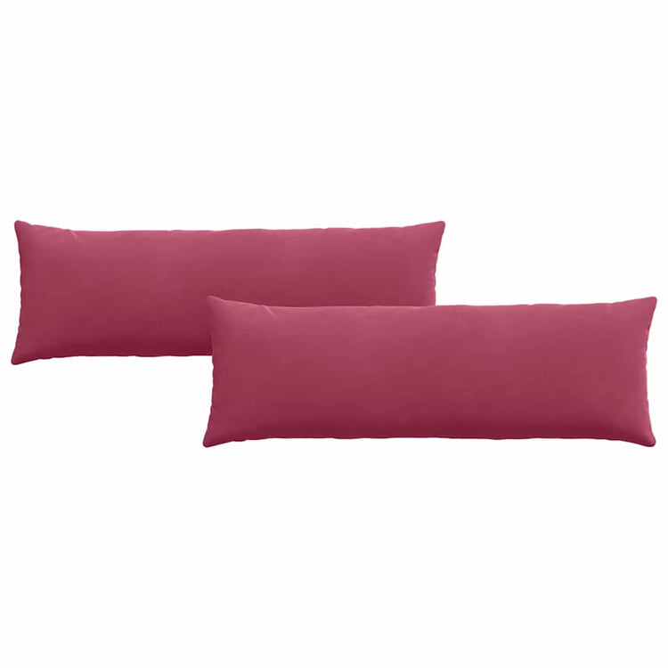 VidaXL coussins de canapé, 2 pièces, bordeaux, tissu corde 120 x 40 cm