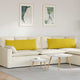 VidaXL coussins de canapé 2 pièces jaune 120 x 40 cm tissu corde