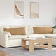 VidaXL coussins de canapé 2 pièces marron 120 x 40 cm tissu corde