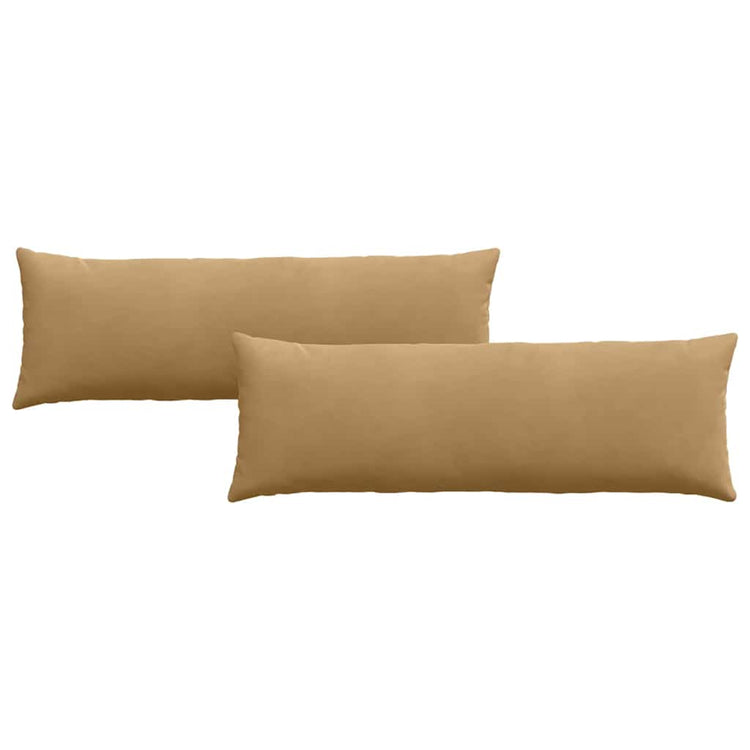 VidaXL coussins de canapé 2 pièces marron 120 x 40 cm tissu corde