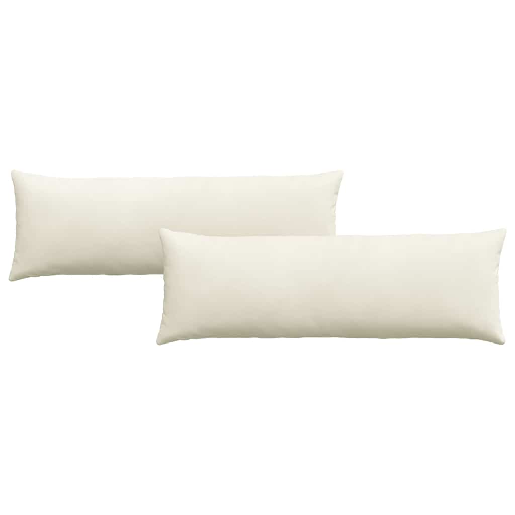 VidaXL coussins de canapé 2 pièces crème 120 x 40 cm tissu corde