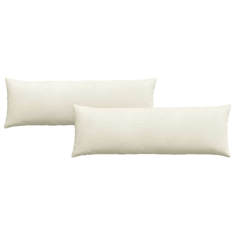 VidaXL coussins de canapé 2 pièces crème 120 x 40 cm tissu corde