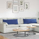 VidaXL coussins de canapé, 2 pièces, bleu police, tissu corde 120 x 40 cm