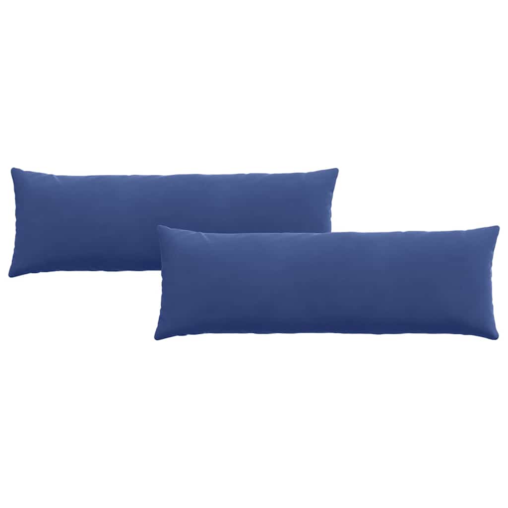 VidaXL coussins de canapé, 2 pièces, bleu police, tissu corde 120 x 40 cm