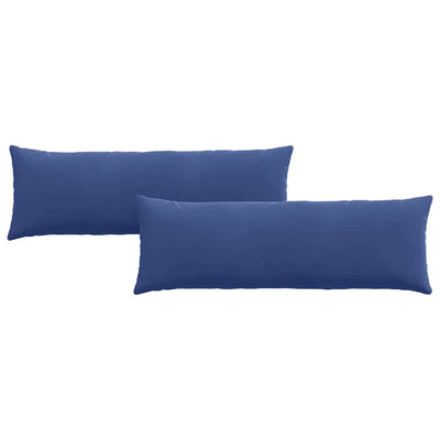 VidaXL coussins de canapé, 2 pièces, bleu police, tissu corde 120 x 40 cm