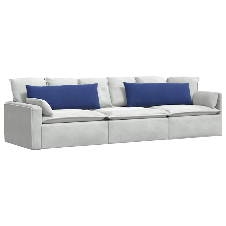 VidaXL coussins de canapé, 2 pièces, bleu police, tissu corde 120 x 40 cm